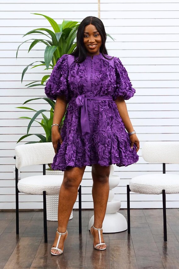 Ella Ruffled Roses Dress