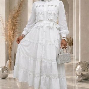 White Lace Funeral Dress - Etsy