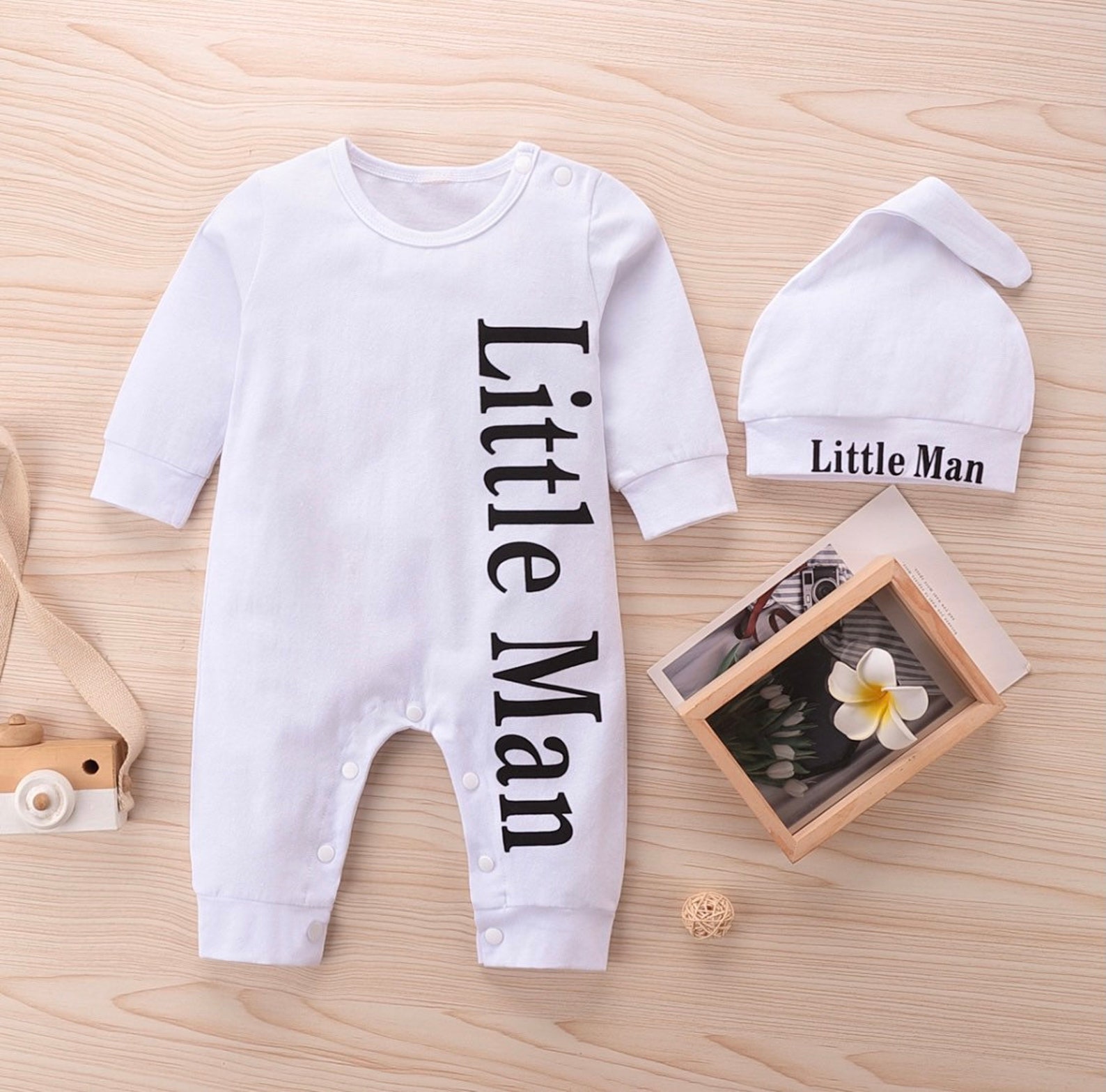 Baby boy black and white outfit set Etsy