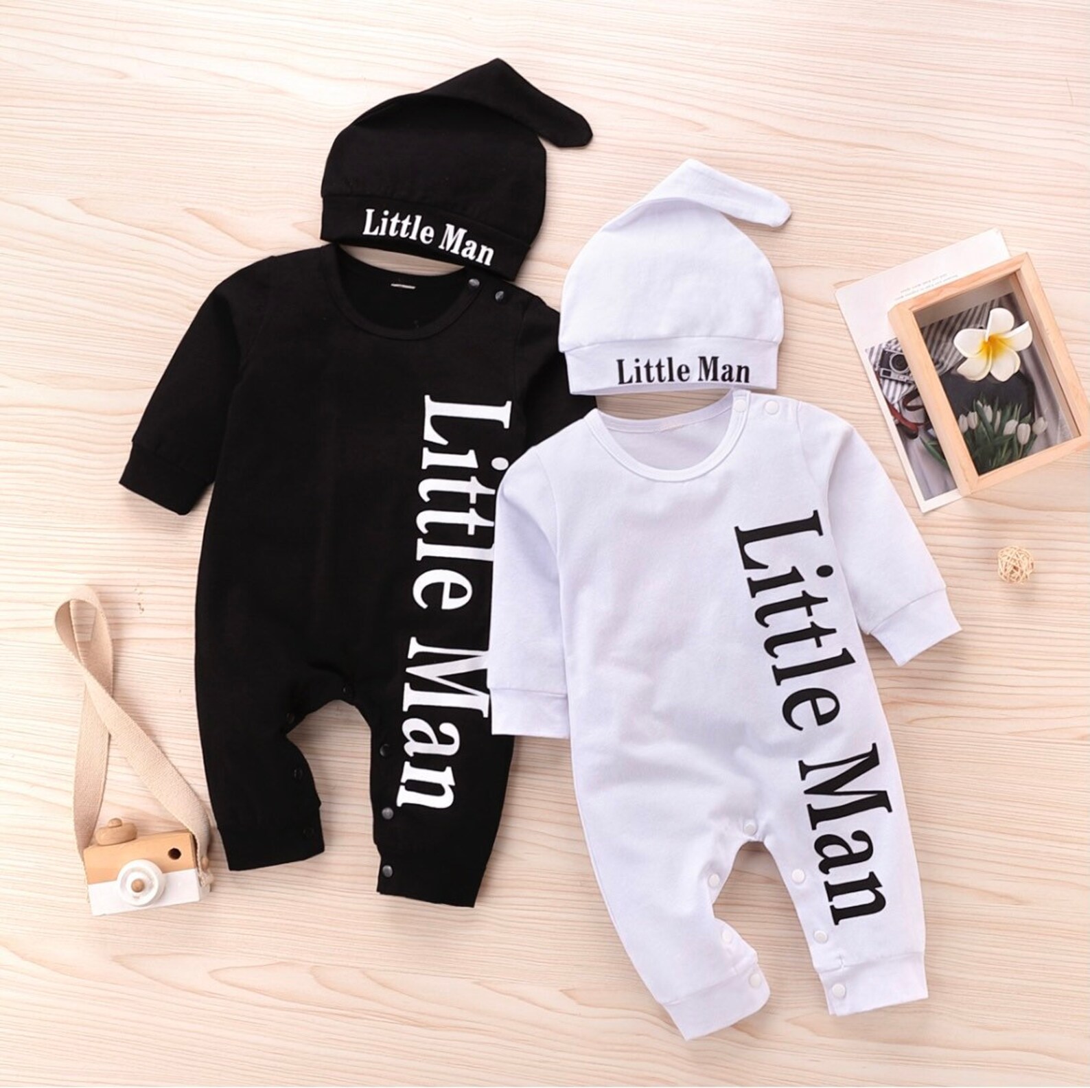 Baby boy black and white outfit set Etsy