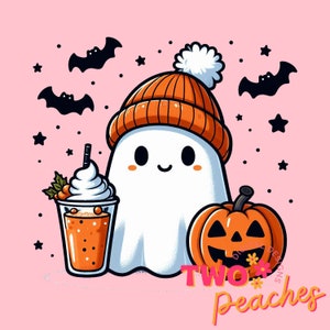 Lindo fantasma png, Halloween png, café png, bougie png, bougie fantasma, aquí para los abucheos, pegatina png, taza png, Tendencia png, vaina, dtf, png