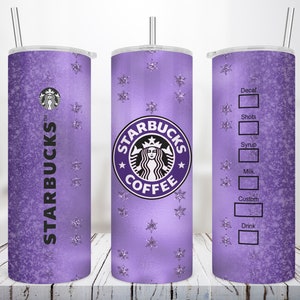 Starbucks 2021 10th Anniversary Iridescent Glitter 20oz Glass Tumbler