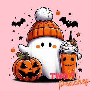 Lindo fantasma png, Halloween png, café png, bougie png, bougie fantasma, aquí para los abucheos, pegatina png, taza png, Tendencia png, vaina, dtf, png
