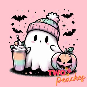 Fantasma bonito png, Halloween png, café png, bougie png, fantasma bougie, aquí para los abucheos, pegatina png, taza png, png de tendencia, cápsula, dtf, png