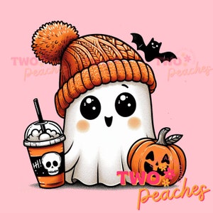 Lindo fantasma png, Halloween png, café png, bougie png, bougie fantasma, aquí para los abucheos, pegatina png, taza png, Tendencia png, vaina, dtf, png