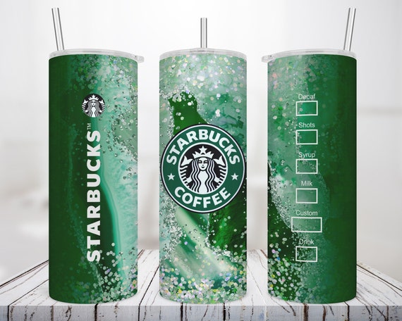 Starbucks Green & White Skinny Tumbler (20 oz.)