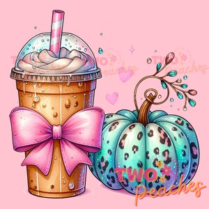 Fall Coffee PNG Pumpkin Spice Latte Iced Warm Cozy Autumn Orange ...