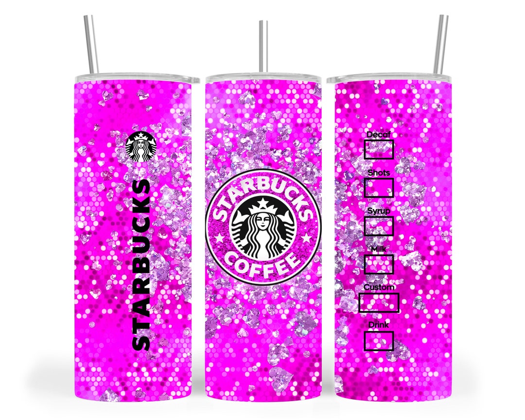 20 Oz Straight Skinny Tumbler Starbucks Valentines Rose Love Hot Pink