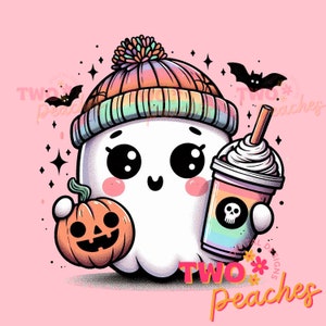 Lindo fantasma png, Halloween png, café png, bougie png, bougie fantasma, aquí para los abucheos, pegatina png, taza png, Tendencia png, vaina, dtf, png
