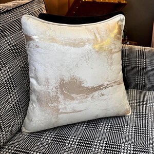 Glisten Velvet Pillow Cover | Luxury Throw Pillow Cover | Velvet Cushion Cover | Beige Velvet Pillowcase | Decorative Pillow | Gift For Home