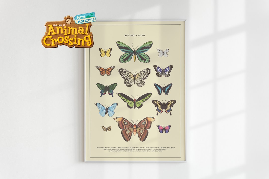 Animal Crossings Butterfly Guide ACNH Critterpedia Digital Download