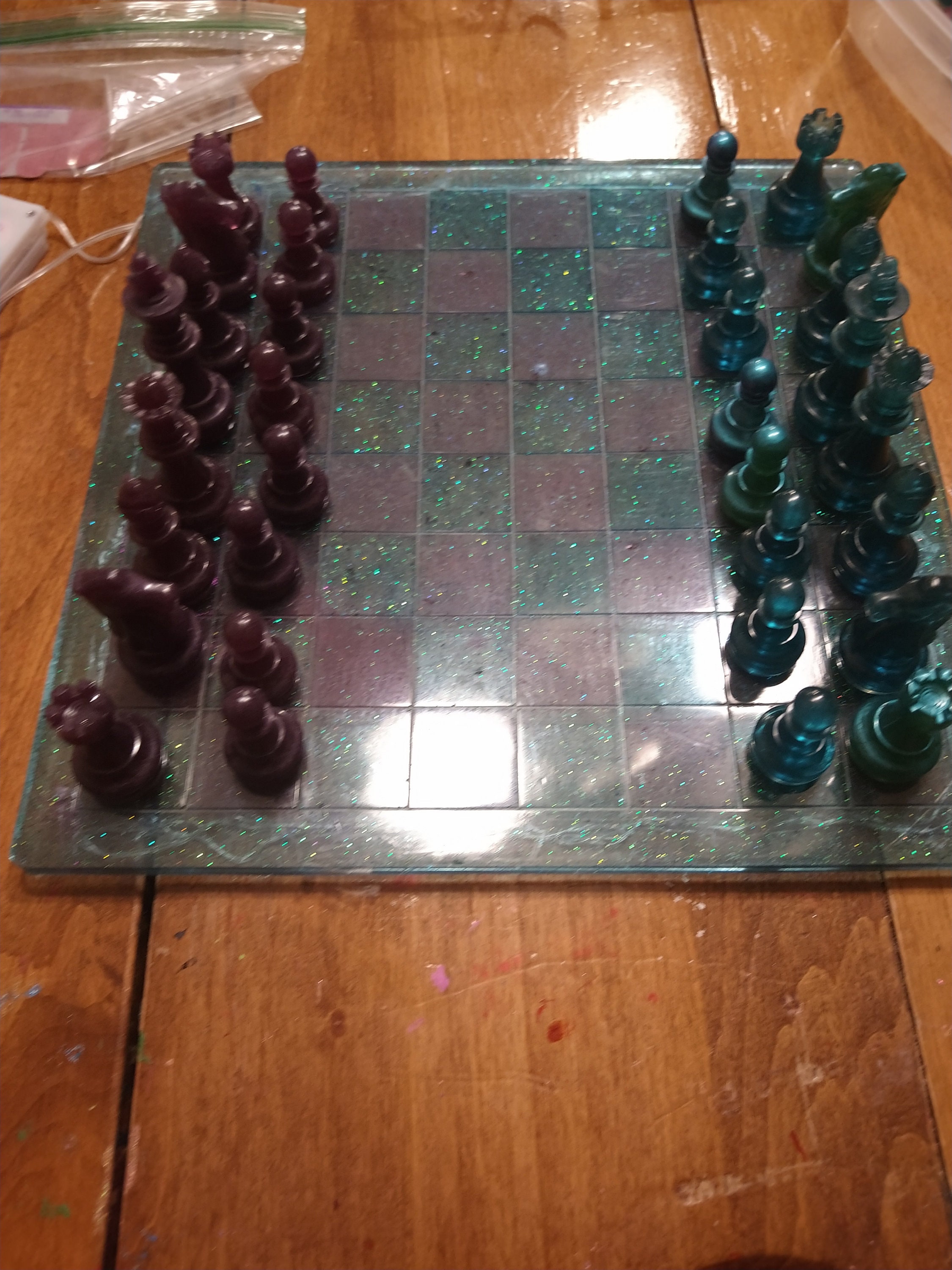 Basic resin chess set Etsy