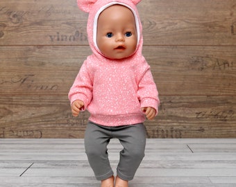 Puppenkleidung Set für Puppen Gr.30-43cm Mädchen Pulli mit Leggings Doll Clothes