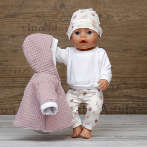 Puppenkleidung Set für Puppen Gr.30-43cm Mädchen Jacke Leggings Mütze Doll Clothes Bild 1