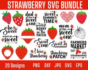 Strawberry Svg, Strawberry Svg Bundle, Strawberry Print, Strawberry Fruit Svg, Strawberry Mug Clipart, Strawberry Shirt Svg Cut Files
