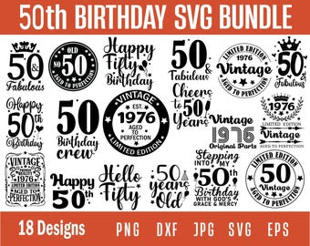 50 And Fabulous svg, 50th birthday svg, Fifty Birthday Shirt Svg, vintage 1976 svg, 50th Birthday Shirt Gift Svg, 50th Svg Files for Cricut