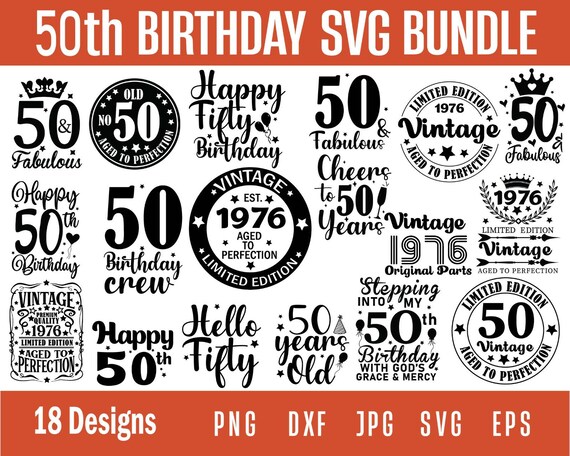 50 And Fabulous svg, 50th birthday svg, Fifty Birthday Shirt Svg, vintage 1976 svg, 50th Birthday Shirt Gift Svg, 50th Svg Files for Cricut