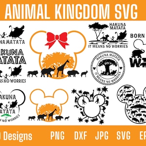 Animal Kingdom Svg Bundle, Animal Kingdom Svg, Animal Kingdom Shirt, Mickey Ears Svg, Family Trip Svg, No Worries Svg Cut Files For Cricut