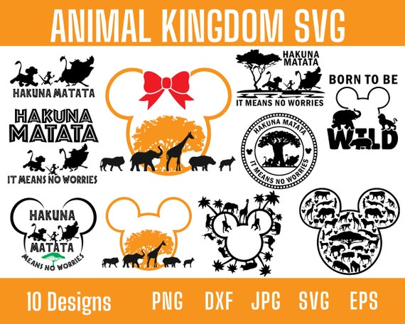 Animal Kingdom Svg Bundle, Animal Kingdom Svg, Animal Kingdom Shirt, Mickey Ears Svg, Family Trip Svg, No Worries Svg Cut Files For Cricut