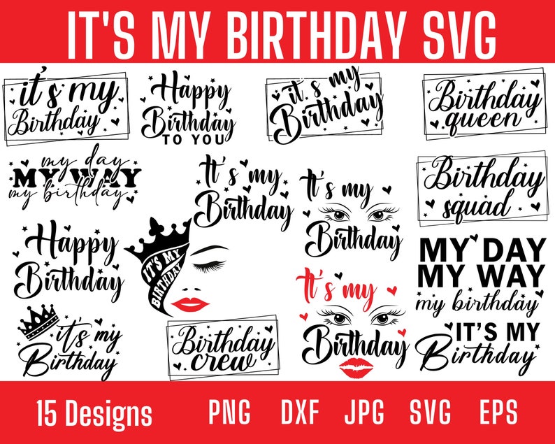 its my birthday svg