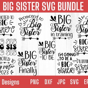 Grote Zus Svg | Grote Sis Svg | Big Sister Shirt Svg Grote Zus Png | Zuster Shirt Svg | Digitaal downloaden | Cricut Silhouet Cut Bestand