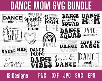 Dansmamma Svg-paket, Dansmamma Svg, Dansmamma Png, Dansmamma-tröja, Dans-tröja Svg, Dansmamma Squad Svg, Dansmamma-tröjor