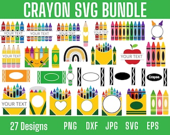 27 Crayon Split Monogram Svg, Crayon svg, Teacher Svg, Crayon Wrapper Svg, Crayon Set Svg, Crayon Wrapper Cut File, Crayon Shirt Svg