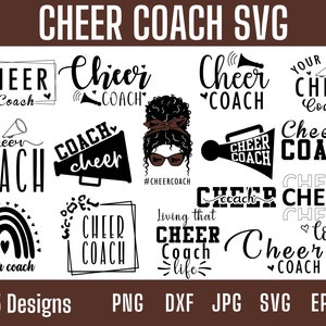 Cheer Coach Svg, Cheerleading Svg, Cheerleader Svg, Cheer Mom Svg, Cheer Svg, Cheer Coach Shirt Svg, Cheer Coach Cut files for Cricut