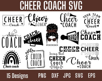 Cheer Coach Svg, Cheerleading Svg, Cheerleader Svg, Cheer Mom Svg, Cheer Svg, Cheer Coach Shirt Svg, Cheer Coach Cut files for Cricut