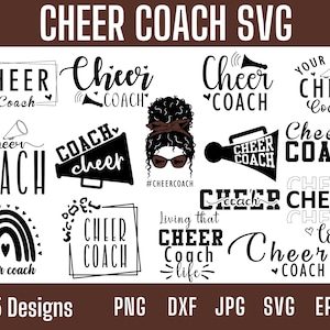 Cheer Coach Svg Bundle, Cheer Coach Svg, Cheer Mom Svg, Cheer Coach Shirt, Cheerleader Svg, Cheer Coach Png, Cheerleading Svg