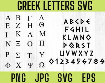 Greek Letters Svg, Greek Alphabet Svg, Greek Letter Svg, Custom Greek Letters Svg, Greek Font Svg, Custom Greek Apparel, Sorority Letters