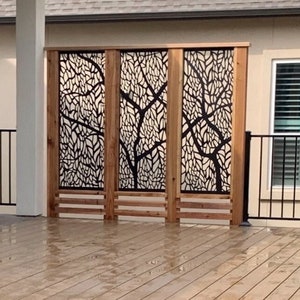 Set of 3, Privacy Panel, Decorative Panel, Privacy Screen, Yard Art ...