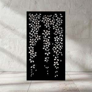 Privacy Panel, Decorative Panel, Privacy Screen, Yard Art, Garden Decor, Floral, Vines, 27