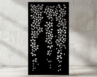 Privacy Panel, Decorative Panel, Privacy Screen, Yard Art, Garden Decor, Floral, Vines, 27
