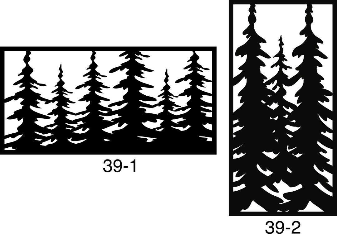 Privacy Panel, Decorative Panel, Privacy Screen, Yard Art, Pine Tree ...