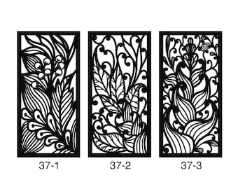 Privacy Panel, Decorative Panel, Privacy Screen, Yard Art, Floral, 37