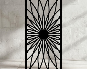 Privacy Panel, Decorative Panel, Privacy Screen, Yard Art, Flower, 18-40.9