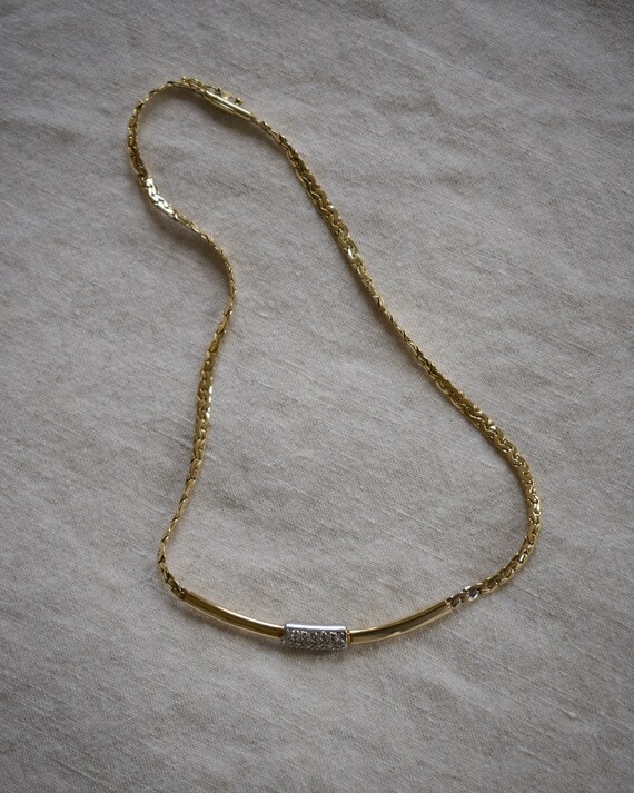 Vintage 14kt Gold Diamond Necklace