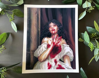 Gothic Vampire Art Print | Taste of Eternity