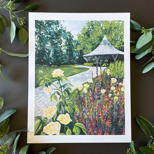 Im Rosengarten | Kunstdruck, Missouri Botanical Garden, Naturlandschaft, Cottagecore, St. Louis Kunst