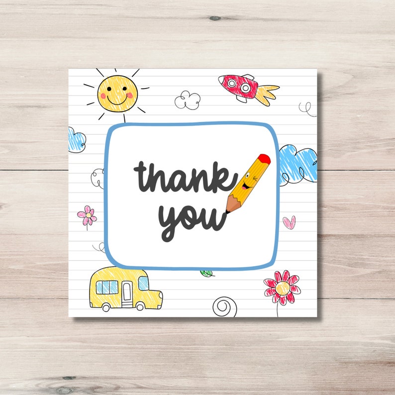 Back to School Teacher Appreciation Thank You Gift Card Holder ...