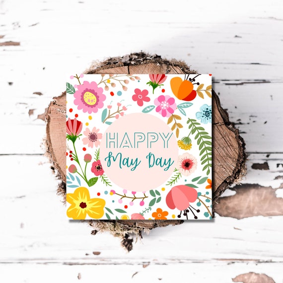 Happy May Day Printable Tags 3x3 and 2x2 Etsy