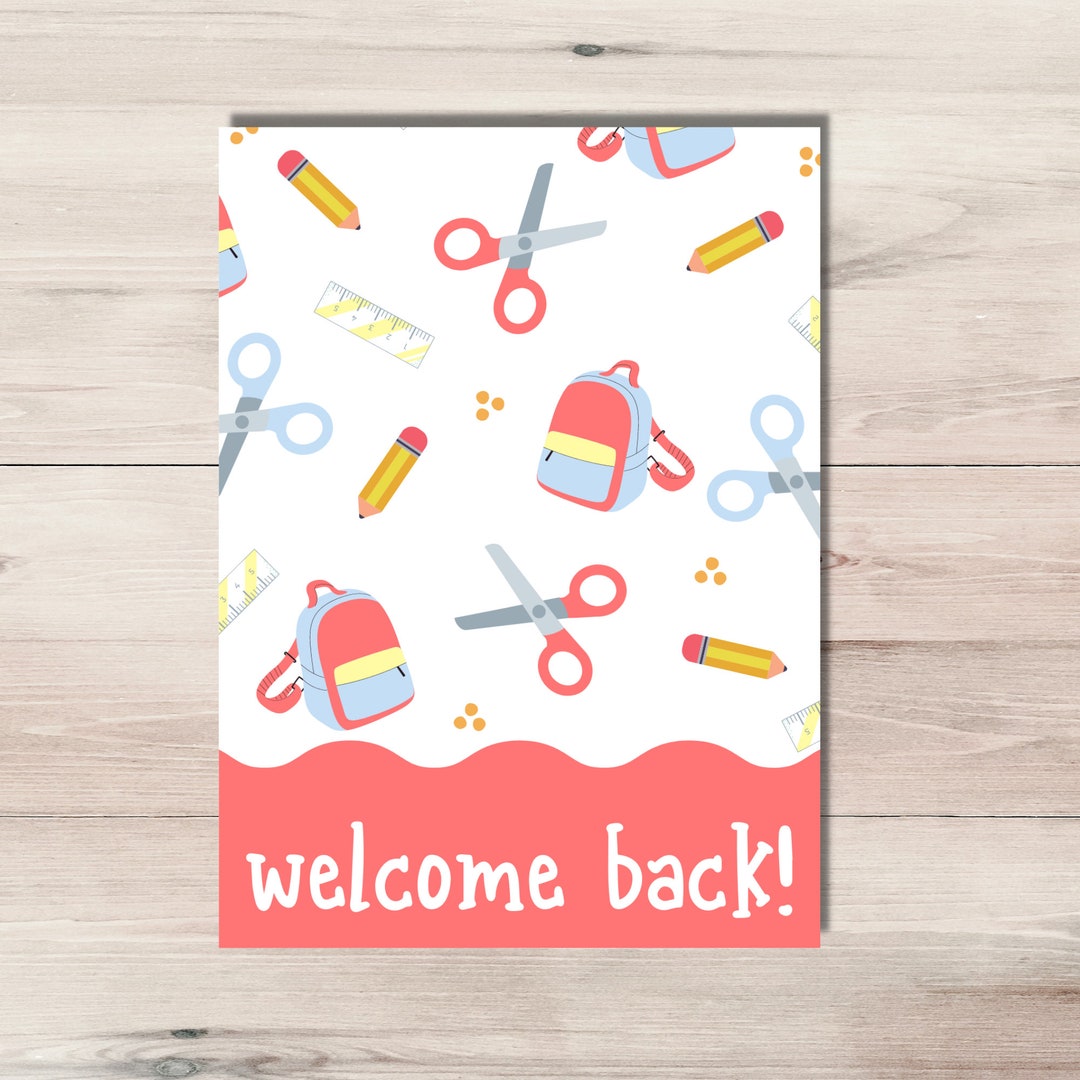 Welcome Back to School Printable Cookie Card 3.5x5 - Etsy Australia