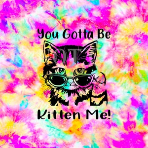 You Gotta Be Kitten Me Tumbler PNG | Funny Cat Tumber PNG | Cool Cat PNG| Cat with Sunglasses  | Kitten With Sunglasses Tumbler Png