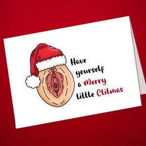 Have Yourself a Merry Little Clitmas | Vulva Mature Christmas Card, Funny Adult Christmas Card for Partner, For Him, For Her