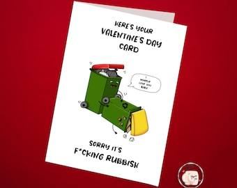 Fcking Rubbish Valentine&#39;s Day Card | Funny Adult Love Cards, Inappropriate, Rude, Punny Card, Cheeky Cards For Her, For Him