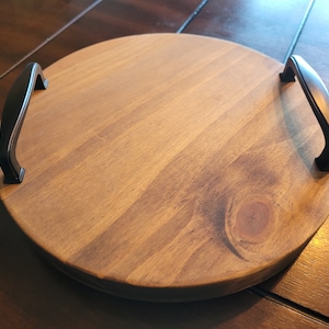 10 inch Lazy Susan with handles, 10 inch Lazy Susan without handles, Round Lazy Susan, Wooden Lazy Susan