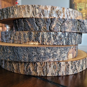 KARAVELLA X Large Wood Slices for Centerpieces - 5 Pack Wood Centerpieces  for Tables, 12-13 inches, Rustic Wedding Centerpiece, Natural Wood Slabs  w/T for Sale in Downey, CA - OfferUp