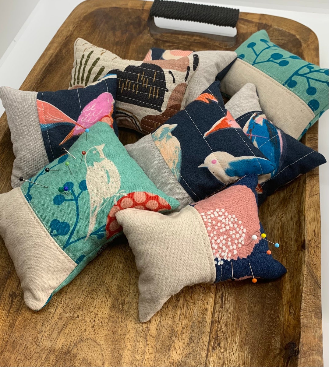 Canvas and Linen Pincushion With Crushed Walnut Shell Filling Etsy