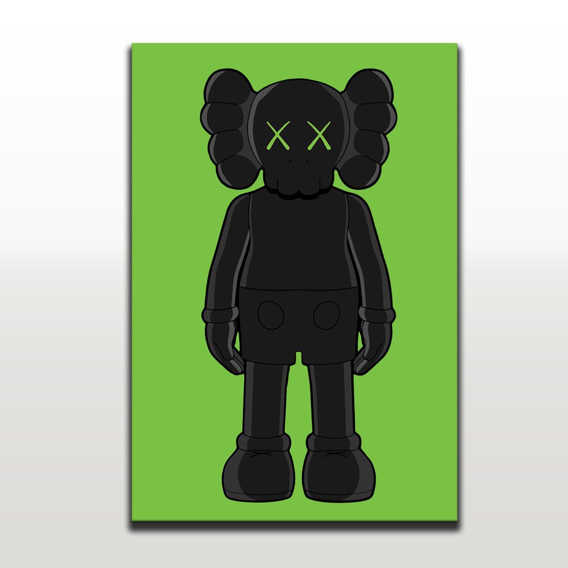 Kaws Green Hype Art Hypebeast Gift Kaws Canvas Hype Art Etsy